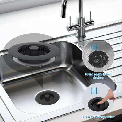 Upgraded 3 in 1 Kitchen Sink Drain Strainer
