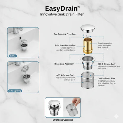 Bathroom Sink Stopper Hair Catcher ®